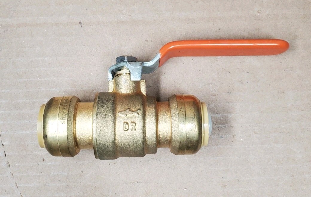 3x SHARK BITE BRASS 3/4" PUSH FIT BALL VALVE