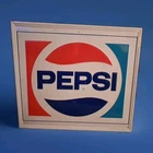 Vintage Pepsi Metal Tin Sign 27 X 30" Estimated 1970s