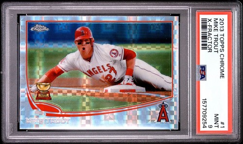 Mike Trout 2013 Topps Chrome X-Fractor PSA 9 #1 Los Angeles Angels