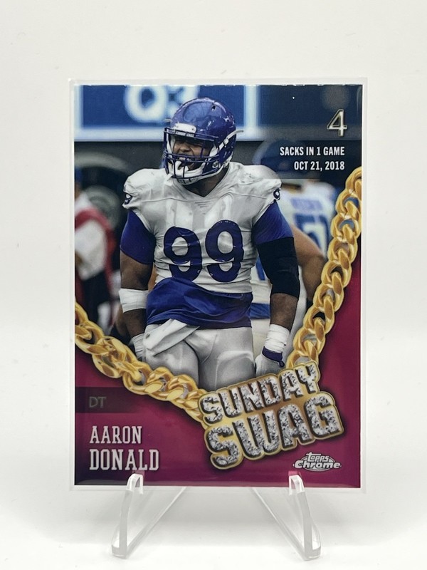2024 Topps Chrome - Sunday Swag Aaron Donald #SS-25 Pink Refractor Rams
