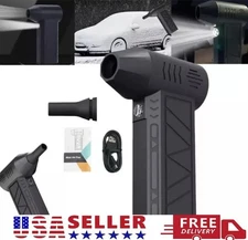 Electric Air Duster Cordless Mini Jet snow Blower Portable Turbo Fan with LED