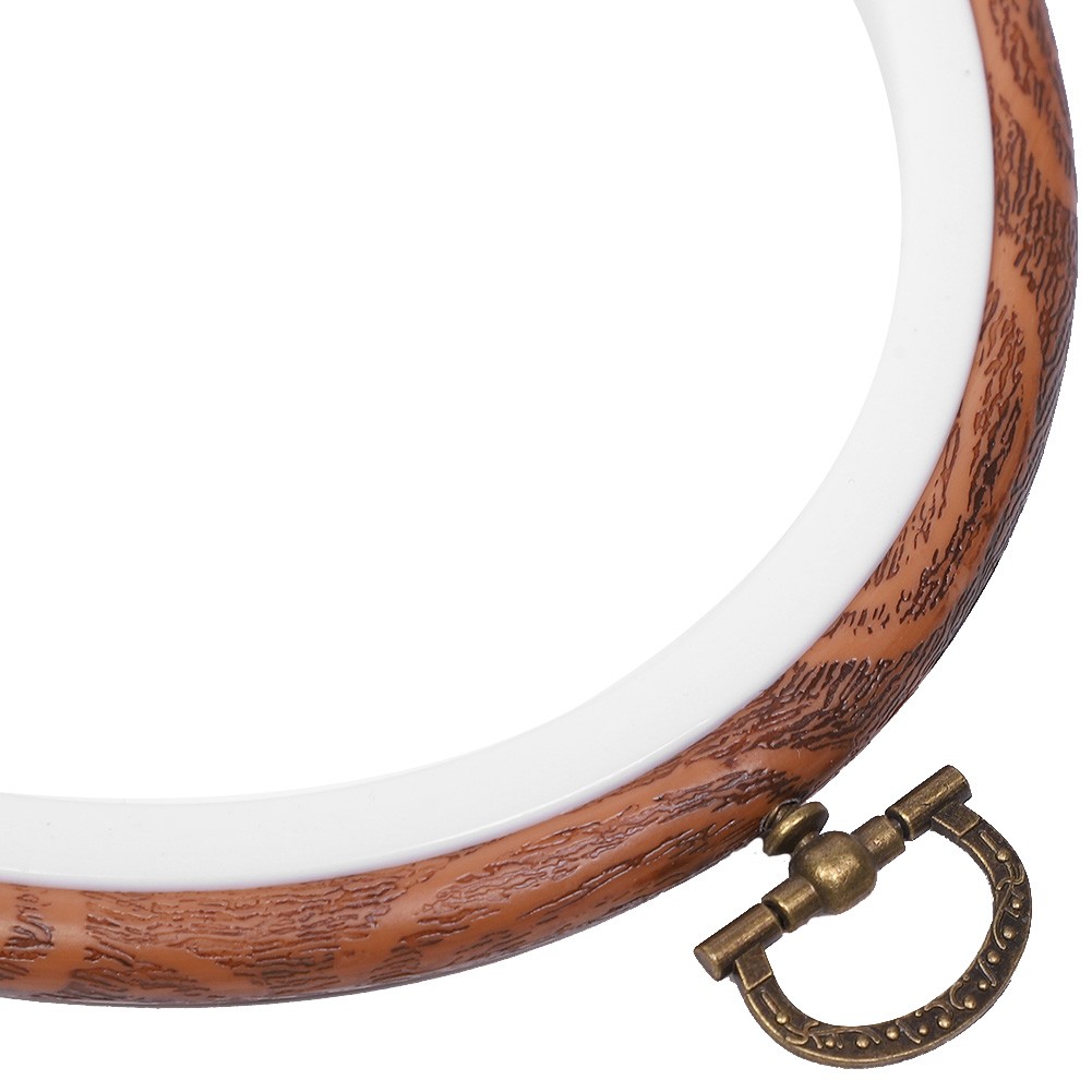 5Pcs Embroidery Hoops Circle Cross&8209;Stitch Hoop Ring Oval Frame Retro A