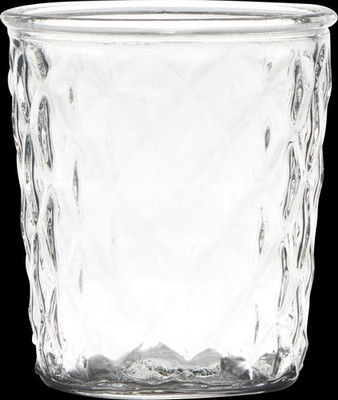 INNA-Glas Votivglas IRYNA mit Rautenmuster, klar, 15cm, Ø13,5cm