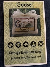 Carriage House Samplings Goose Cross Stitch Pattern Primitive 51x36