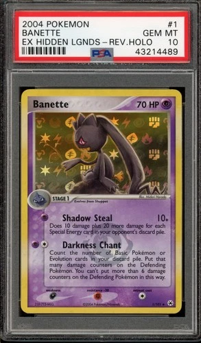 Pokemon Banette EX Hidden Legends Reverse Holo Rare #1 PSA 10 Gem Mint