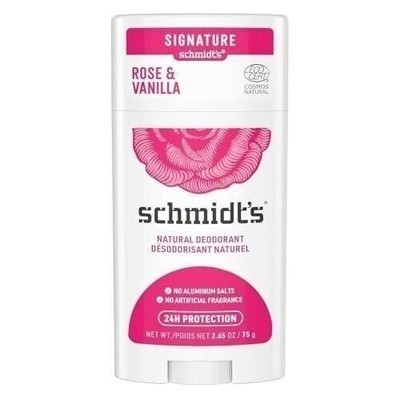 Schmidt's Aluminum-Free Vegan Deodorant Rose & Vanilla with 24 Hour Odor...