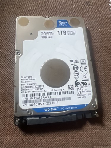 Western Digital WD Blue 1TB SATA 3, 2,5 Zoll Interne Festplatte (WD10SPZX)