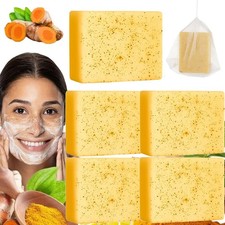 5/3Pcs 100g Lemon Turmeric  Kojic Acid Soap - Brightening Face  Body Care Bar