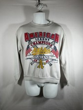 Vintage 1988 Oakland A's American League Champions LOGO 7 Crewneck Sz L