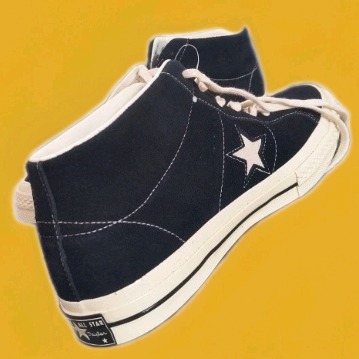RARE Converse One Star Mid 157701C Black Egret Suede Mens 13 NWOB