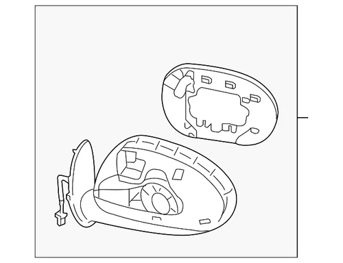 Genuine Nissan Mirror Assembly 96301-1FC0C