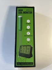 4-In-1 Wireless Soil Moisture Meter/Thermometer/Sunlight/Time LCD Display