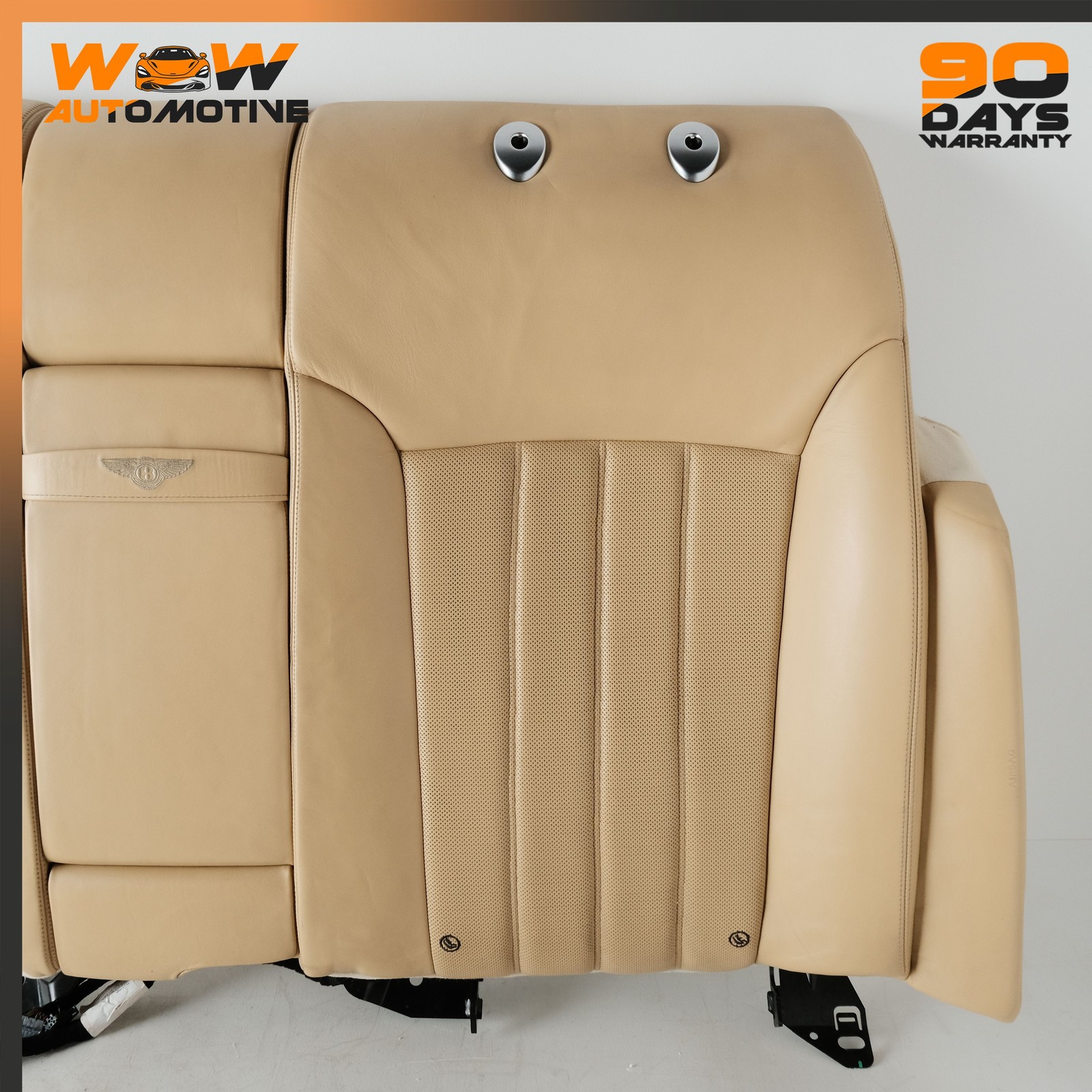 06-13 BENTLEY CONTINENTAL FLYING SPUR REAR UPPER SEAT CUSHION ARMREST BEIGE OEM