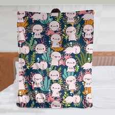 MISOLAXI Axolotl Blankets Throw, Lovely Gifts for Women  Girls, Cozy Lightwe...