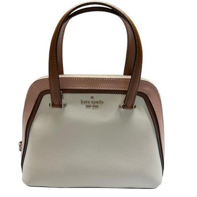 Kate Spade New York Cream and Blush Two-Tone Satchel Handbag with Shoulder Strap