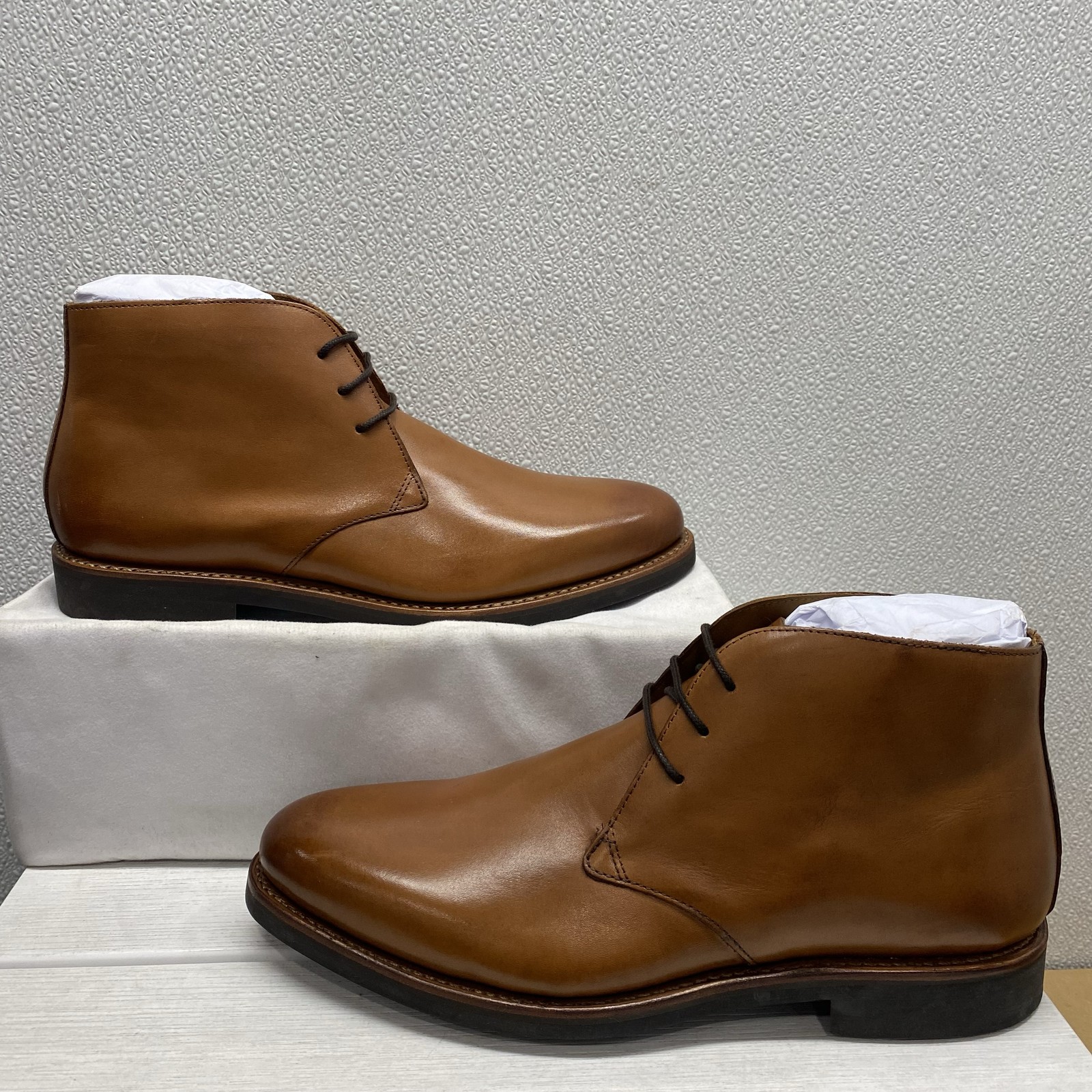 Hanker Boots Mens Size 9 Spica Tan Chukka Boots Lace Up Brown Leather