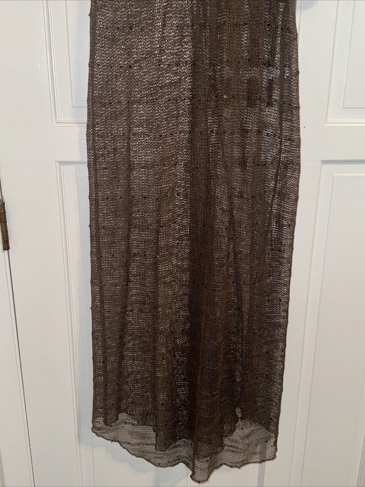 ELIF for JORDAN TAYLOR Long  Brown Dress Beach Cruise COVER UP XL thumbnail 4