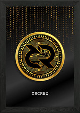 decred cryptocurrency Framed Wall Art Poster Canvas Print Picture