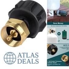 Durable Solid Brass 1 lb Propane Adapter with Safety Feature for Refill Ease