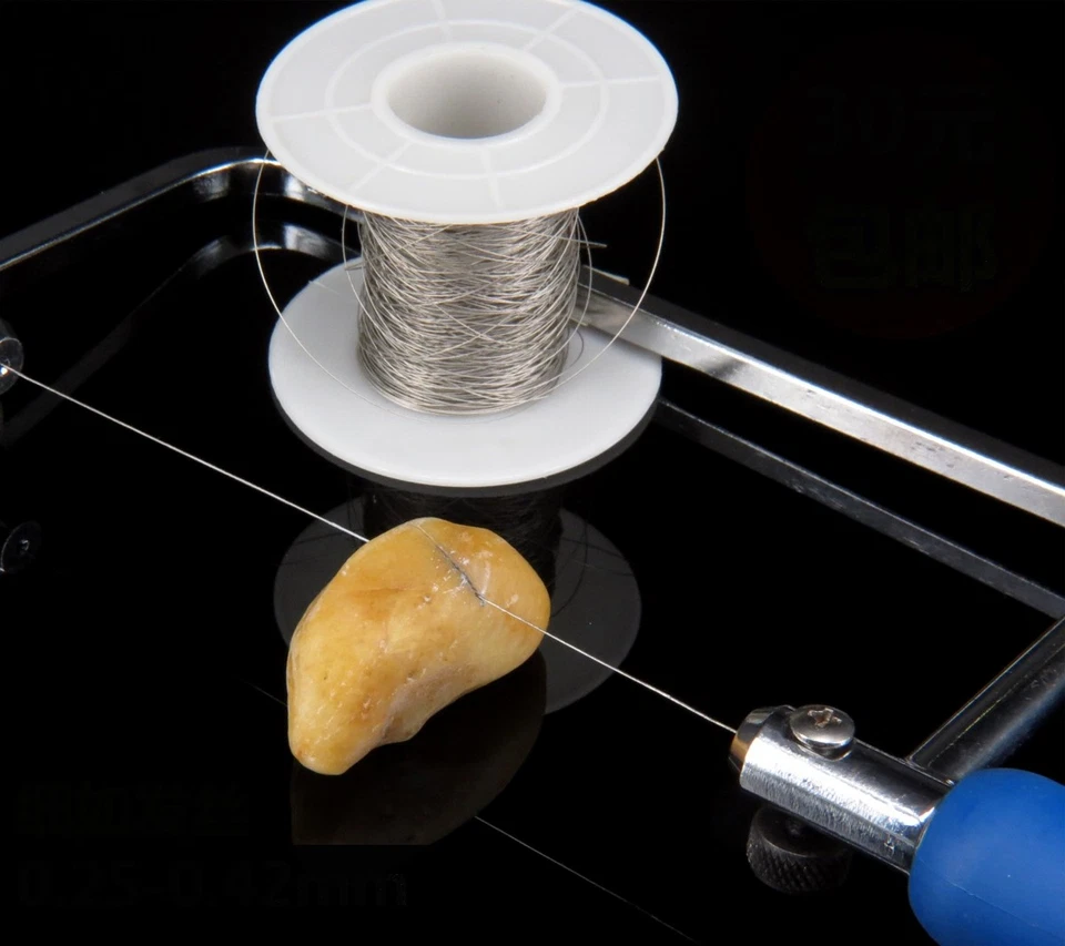 12 Yard Fine Diamond Coated Cutting Wire Saw Blade Jade Metal Stone Cutting Tool - Image 3 of 4