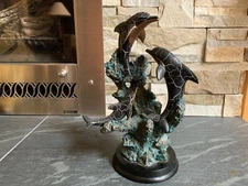 3 Dolphin Sculpture Figurine Statue **Excellent**