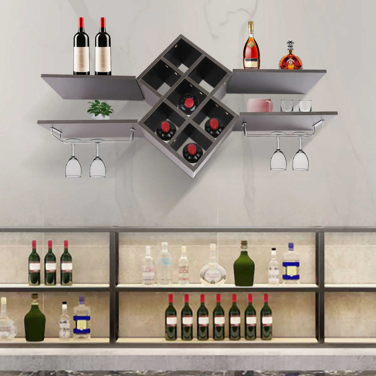Modern wine glass rack sale