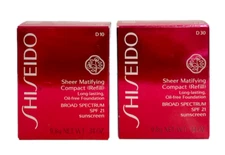 Shiseido Sheer Matifying Compact Foundation SPF21(9.8g/0.34oz)Lot Of 2 YOU PICK