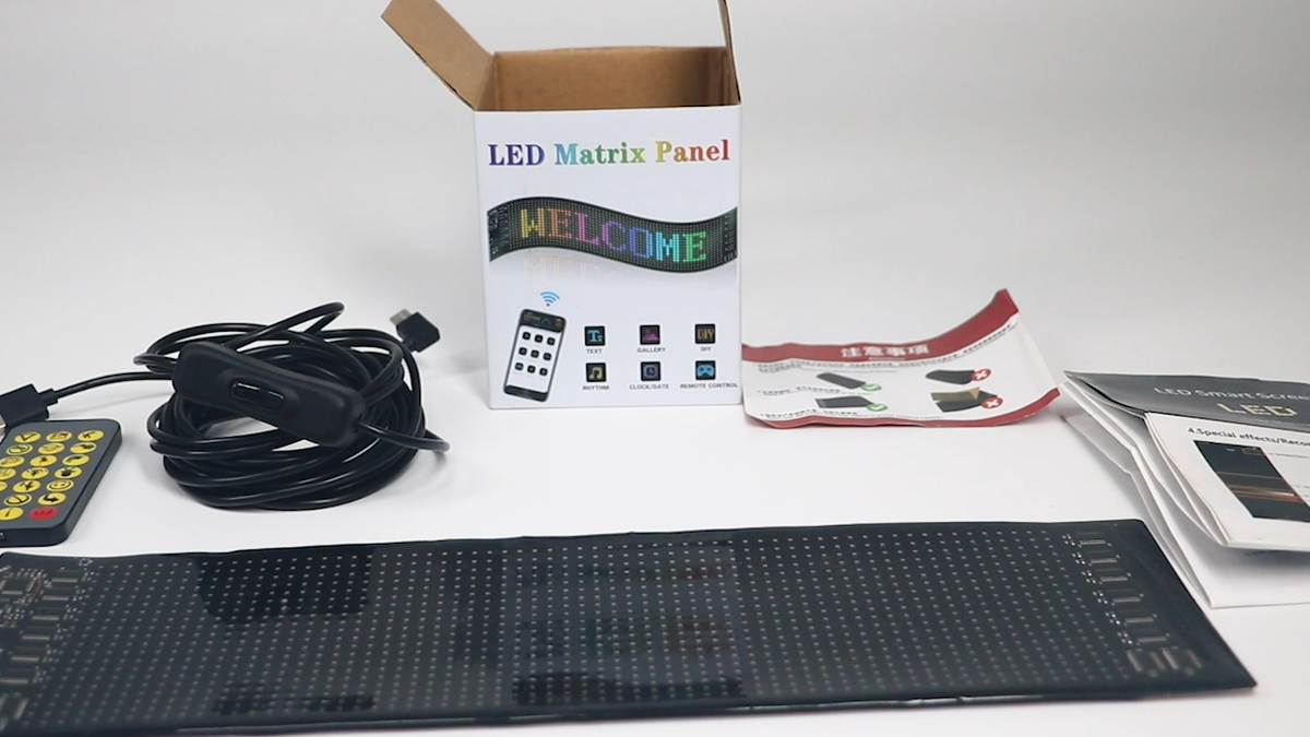Manutox Devil Eyes Light For Cars – Flexible LED Display Screen Panel, Programmable Colorful Eye Lamp, IP65 Waterproof, USB-Powered, Fits Truck And Car Windows (13.4x4in, 2-Pack)