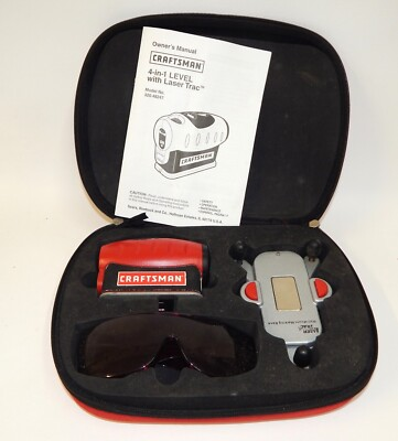 #ad Craftsman 4 in 1 Level with Laser Trac amp; Manual in Case $18.99