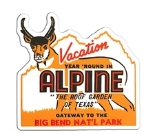 ALPINE TEXAS Vintage Sticker