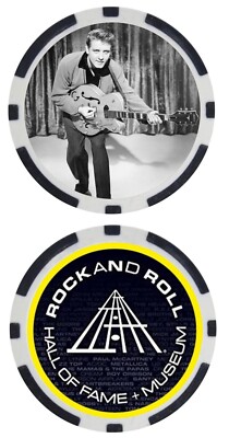 EDDIE COCHRAN - ROCK AND ROLL HALL OF FAMER - COLLECTIBLE POKER CHIP