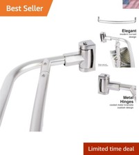 Brushed Nickel Double Shower Rod - Fits 44 to 70 Inches, Rust-Resistant