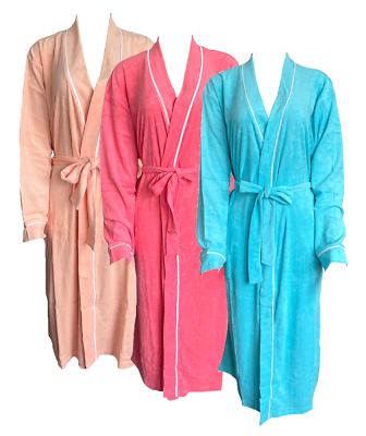 Hajo Damen Bademantel Frottee apricot 44/46