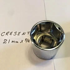 Cresent 21mm x 3/8"  Dr Standard Socket - 6 Point - Free USA Shipping