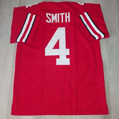 Smith Custom Stitched Football Jersey Mens Sizes Lg-6XL Ohio State
