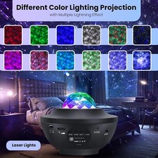 Galaxy Starry Sky Projector Night Light Rotating Star Lamp Bluetooth Speaker Spa