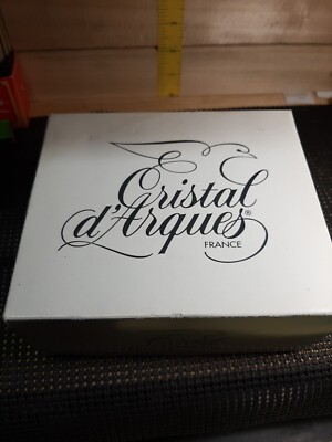 Vintage Cristal d Arques France Concept Starburst Clock Desktop In Original Box