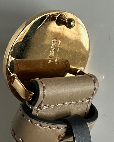 Versace Medusa-Buckle Brown Slim Calf Leather Belt 120 (48) IT 1012369 NWT $500 - Picture 7 of 13