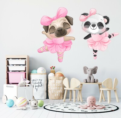 3D Blume Panda C441 Tier Wallpaper Wandbild Poster Wandaufkleber Abziehbild Zoe