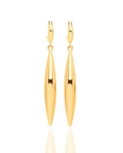 plain gold drop earrings