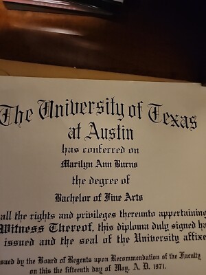 Marilyn Burns College Degree Texas Chainsaw Massacre Ultra Rare  