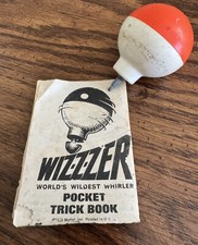 Toy Mattel 1969 WIZZZER TOP ORANGE  WHITE w/Pocket Trick Book has paper damage