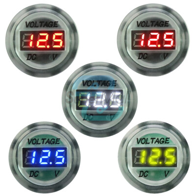 DC5-48V LED DC Voltmeter Multifunctional Digital Voltage Measuring Round Meter