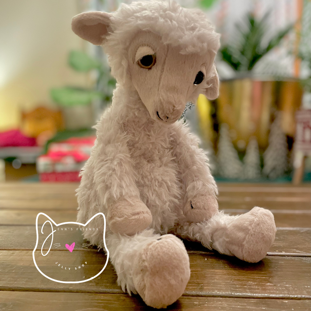 Jellycat BLOWZY BELLE SHEEP New NWT RETIRED Large Soft White Lamb