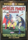 Vintage DC Comics 2021 Calendar World's Finest Comics 2021 Calendar COLLECTIBLE