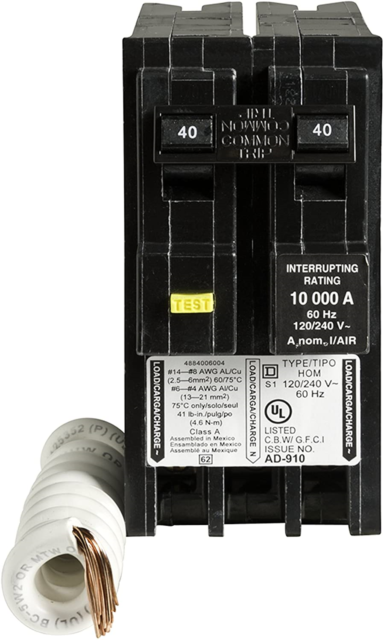Square D - HOM240GFIC Homeline 40 Amp Two-Pole GFCI Circuit