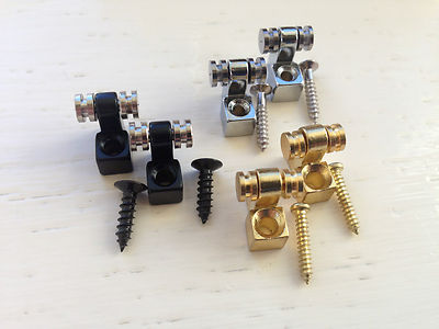 2x GITARREN ROLLER SAITENBÄUME (1x Paar) Auswahl Schwarz, Chrom oder Gold