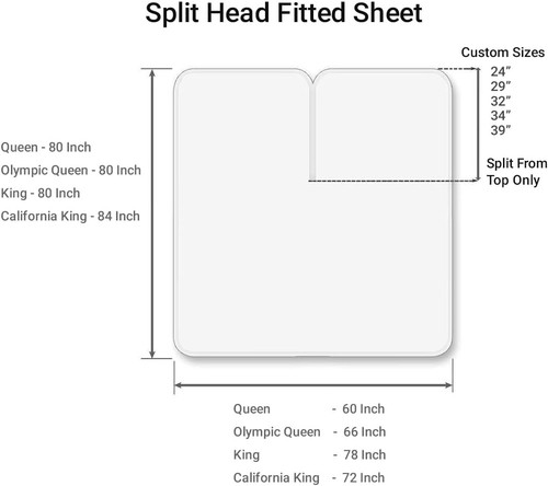 Premium 4-Piece Dark Gray King Sheet Set for Adjustable Beds - 600 TC Cotton - Picture 8 of 9