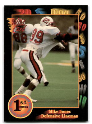 Mike Jones 1991 Wild Card Draft #83 NC State Wolfpack FOOTBALL | eBay