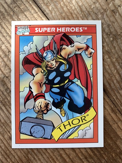Thor Super Heroes Hero - Marvel Comics - 1990 Trading Card #18 Near
